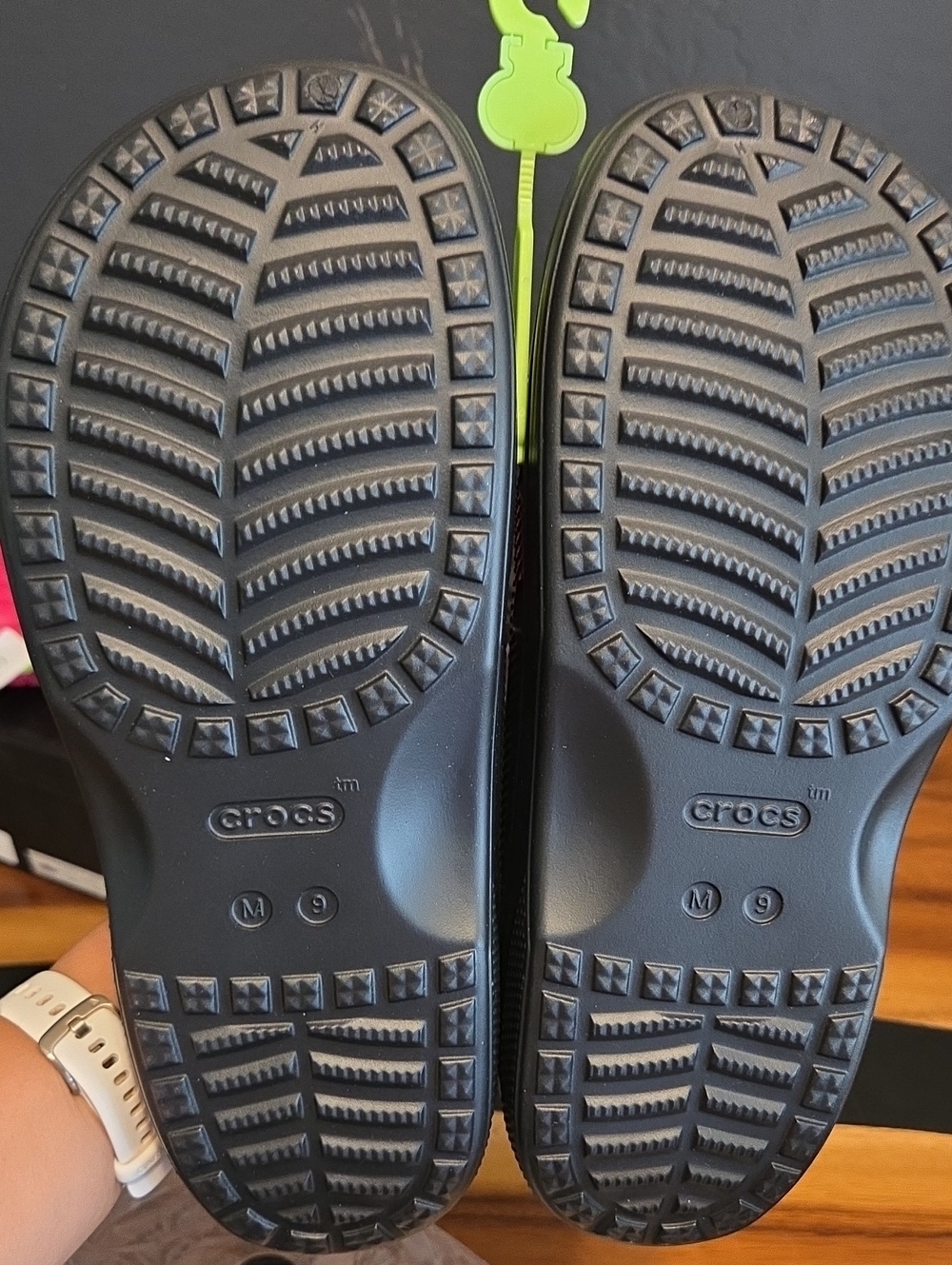CROCS Black Classic Slide Clogs Men's size 9 - Picture 4 of 5